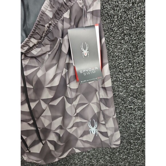 Spyder Swim Men's Swim Trunks Camouflage Large Mesh Lining Pockets Beech  NWT - Picture 6 of 7